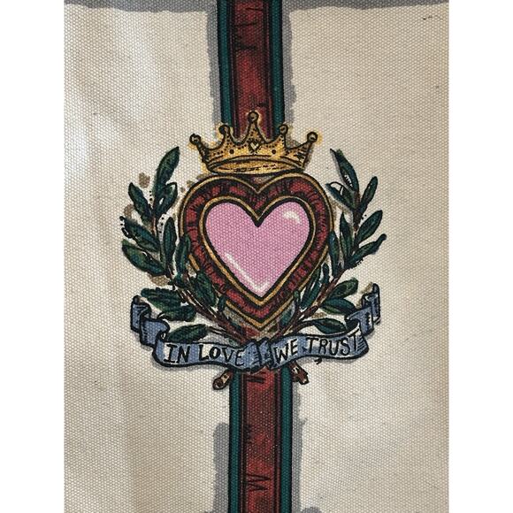 Brighton Hearts & Dogs In Love We Trust 2019 Canvas Tote Bag Beach travel resort - Picture 13 of 13